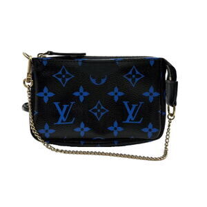 Louis Vuitton Accessory Pouch Monogram Pochette Accessoires Blue Noir Black